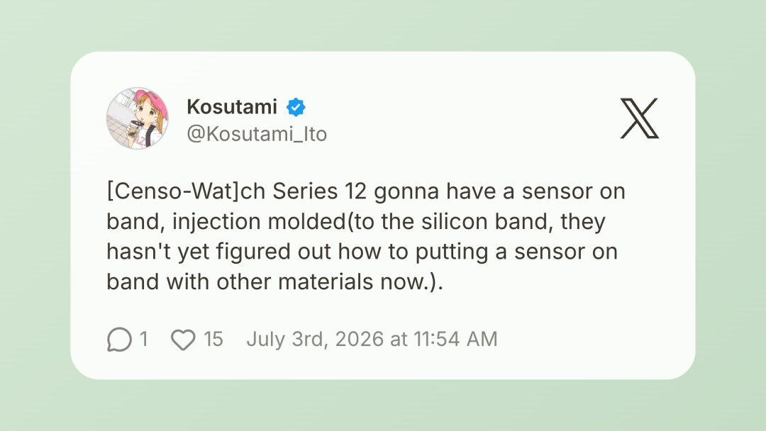 Apple Watch 表带要变智能了?爆料称 S12 硅胶表带将内嵌传感器图2