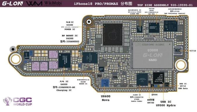 iPhone 18 Pro主板图泄露，部分器件供应商曝光图10