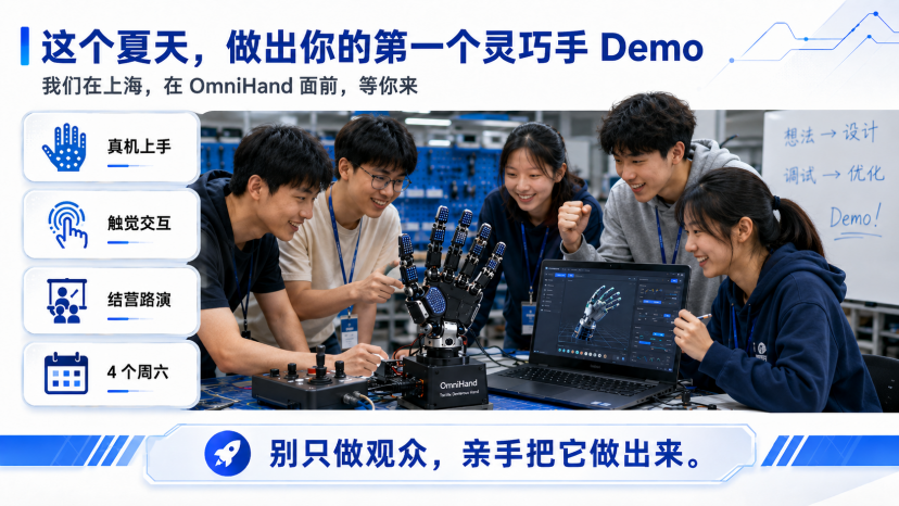 免费！Xbotics x OpenLoong x 临界点 线下灵巧手实训营招募啦图1
