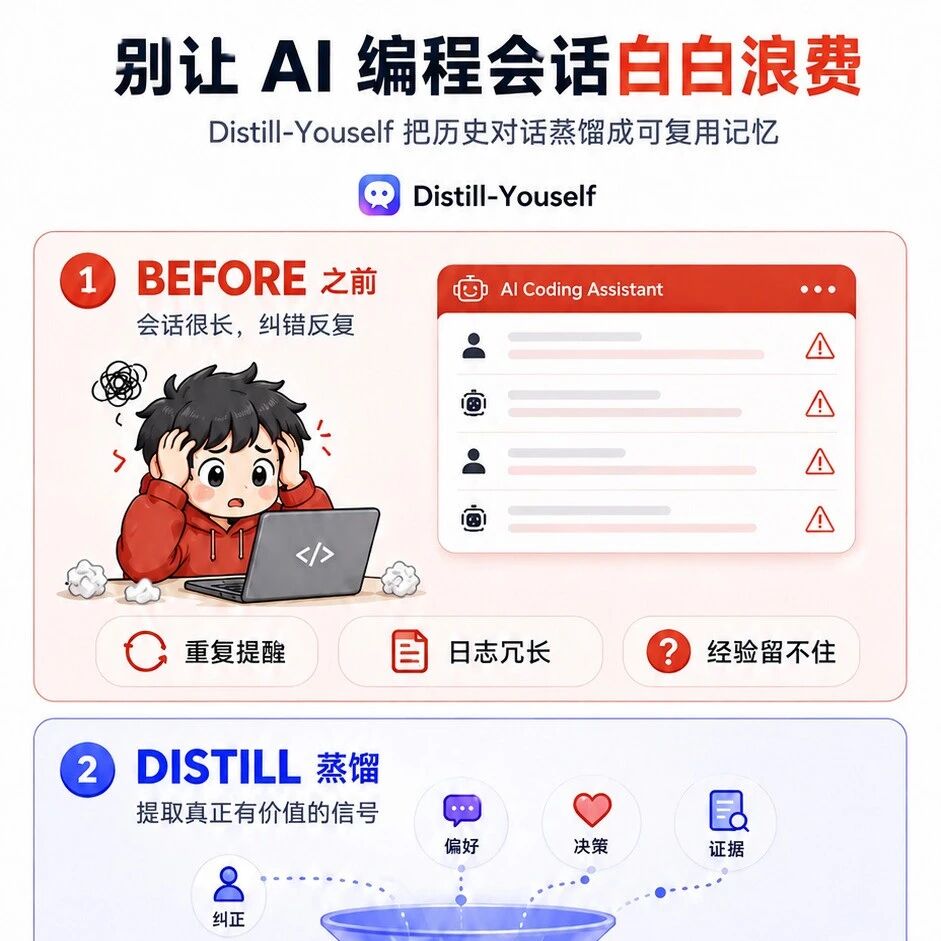 项目推荐 | 让智能体学会按你的方式思考：Distill-Yourself 从对话中蒸馏认知模型
