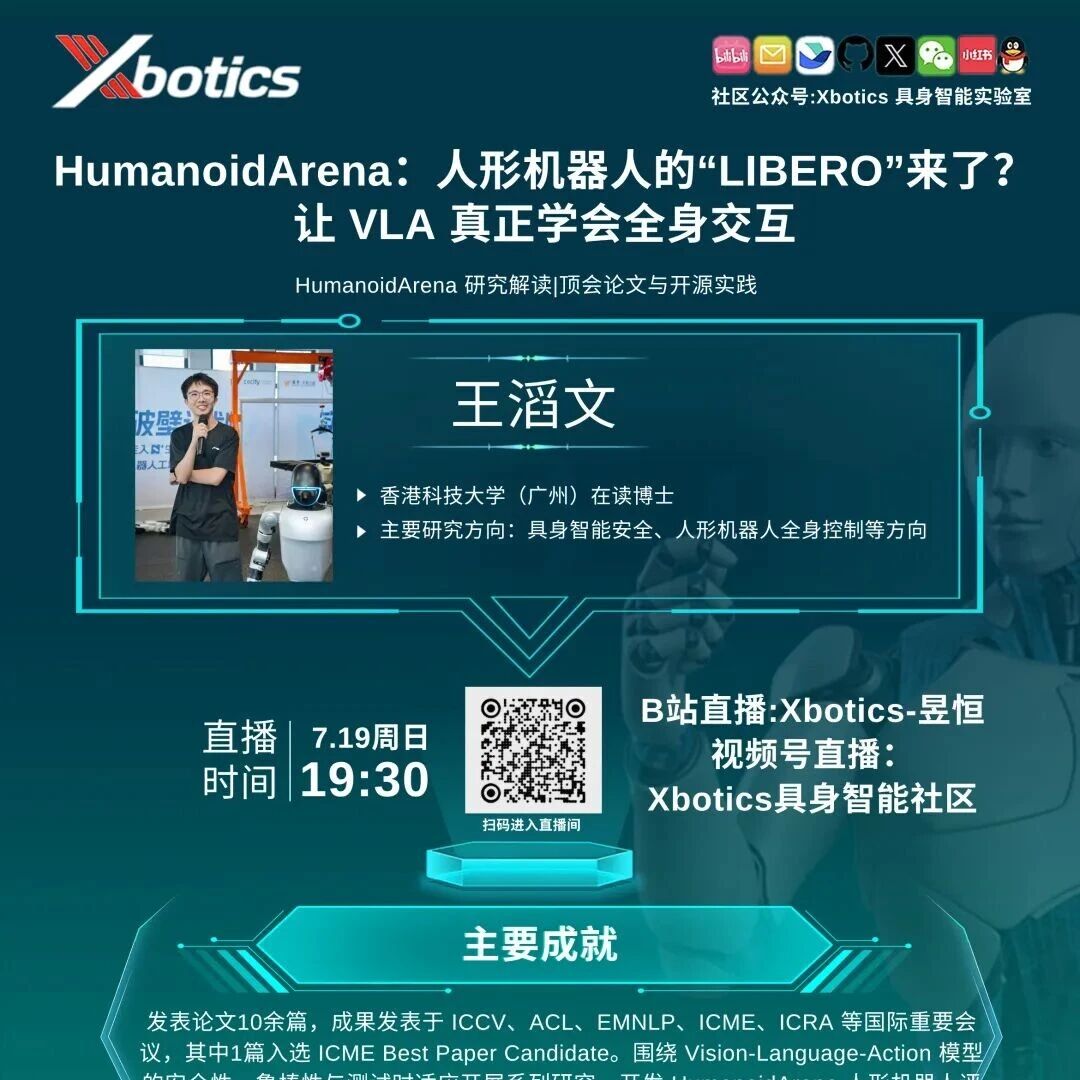 Xbotics Talk｜ HumanoidArena：人形机器人的“LIBERO”来了？让 VLA 真正学会全身交互