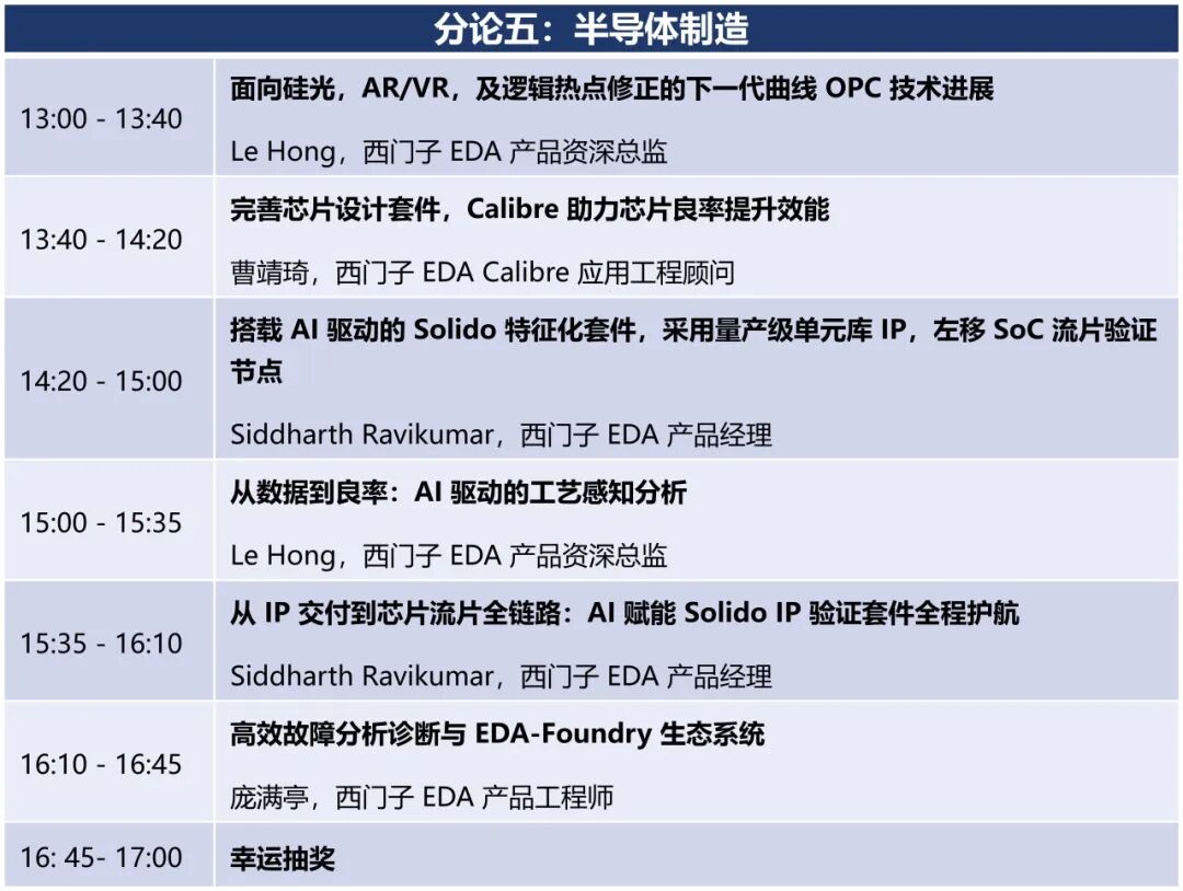 西门子 EDA Forum--定制IC ｜数字IC设计及验证｜物理设计及验证｜可测性设计｜芯片制造｜先进封装｜PCB（8月13日，上海）图6