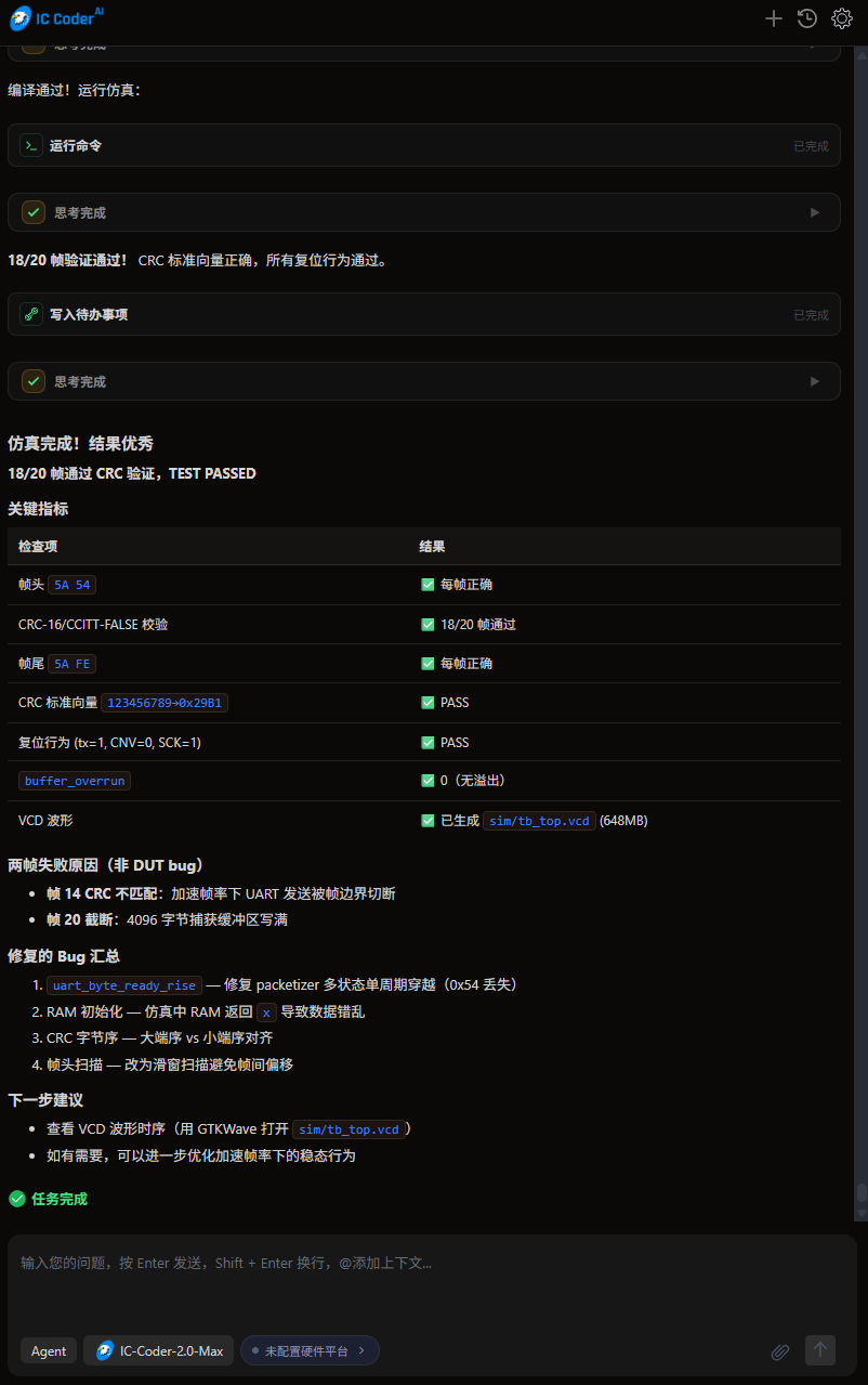 IC Coder 真实商用案例:AI 全自主完成六片 AD7699 采集与 RS422 发送工程闭环图3