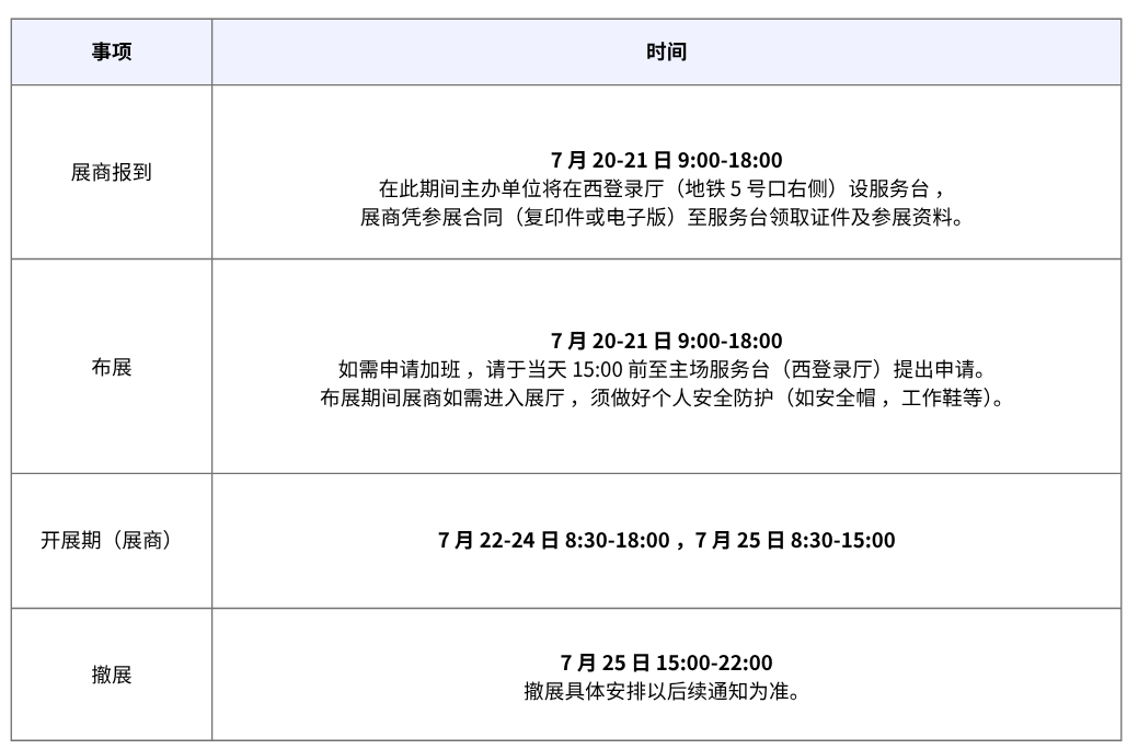 展商须知丨展商入场、场馆地址与时间安排、交通路线指引、物品进出馆凭证办理、应急联系方式等内容——2026国际低空经济博览会图5