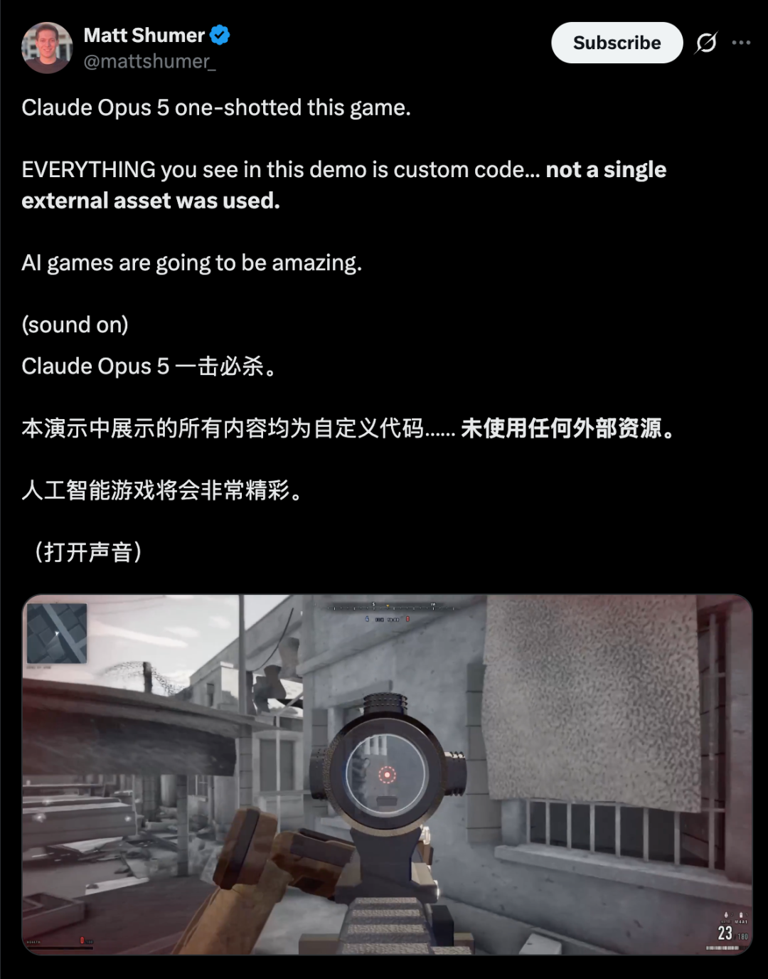 Opus 5游戏提示词爆火!24小时复刻3A巨作图1