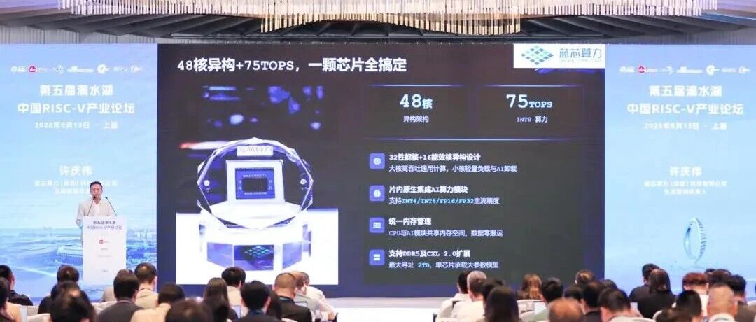 落地商用开启国产一体化智算新时代，蓝芯算力LX500亮相滴水湖RISC-V产业论坛