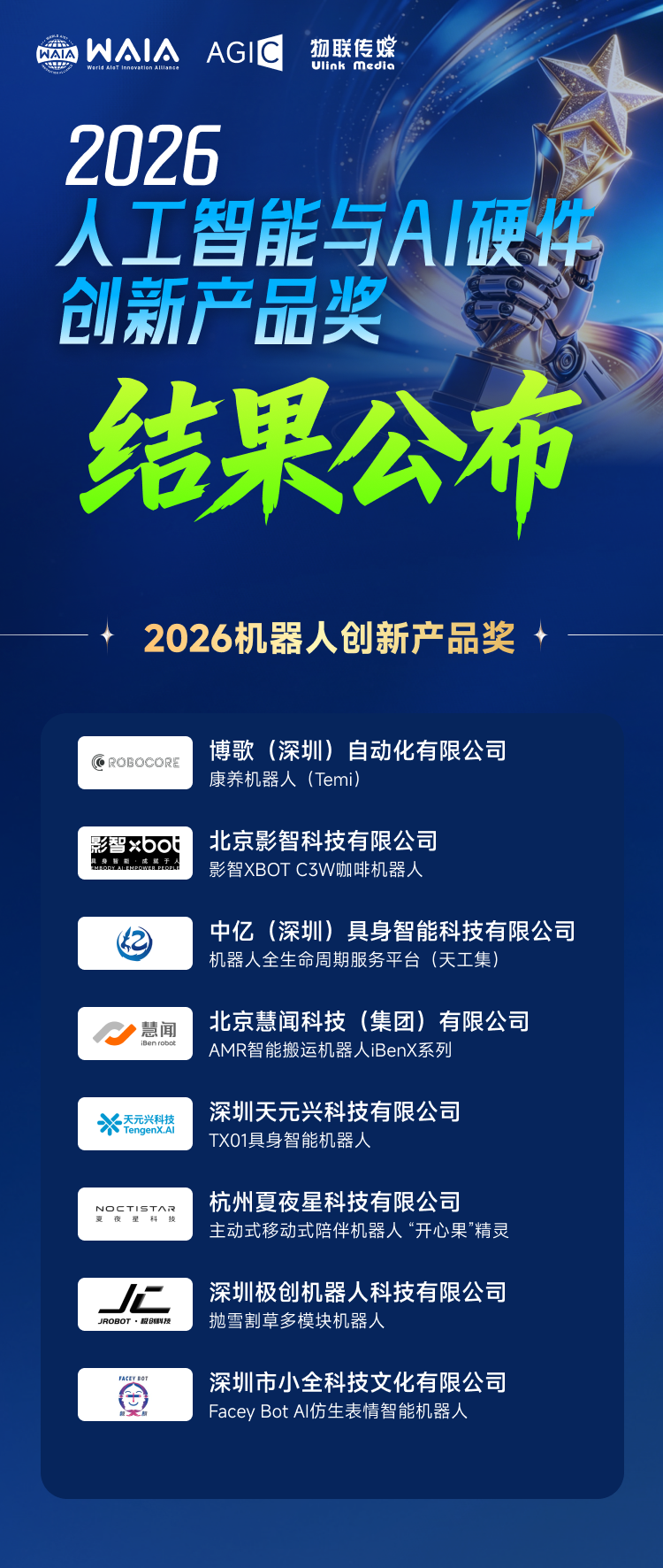 双奖揭榜!IOTE2026创新产品奖&2026人工智能与AI硬件创新产品奖公布图8
