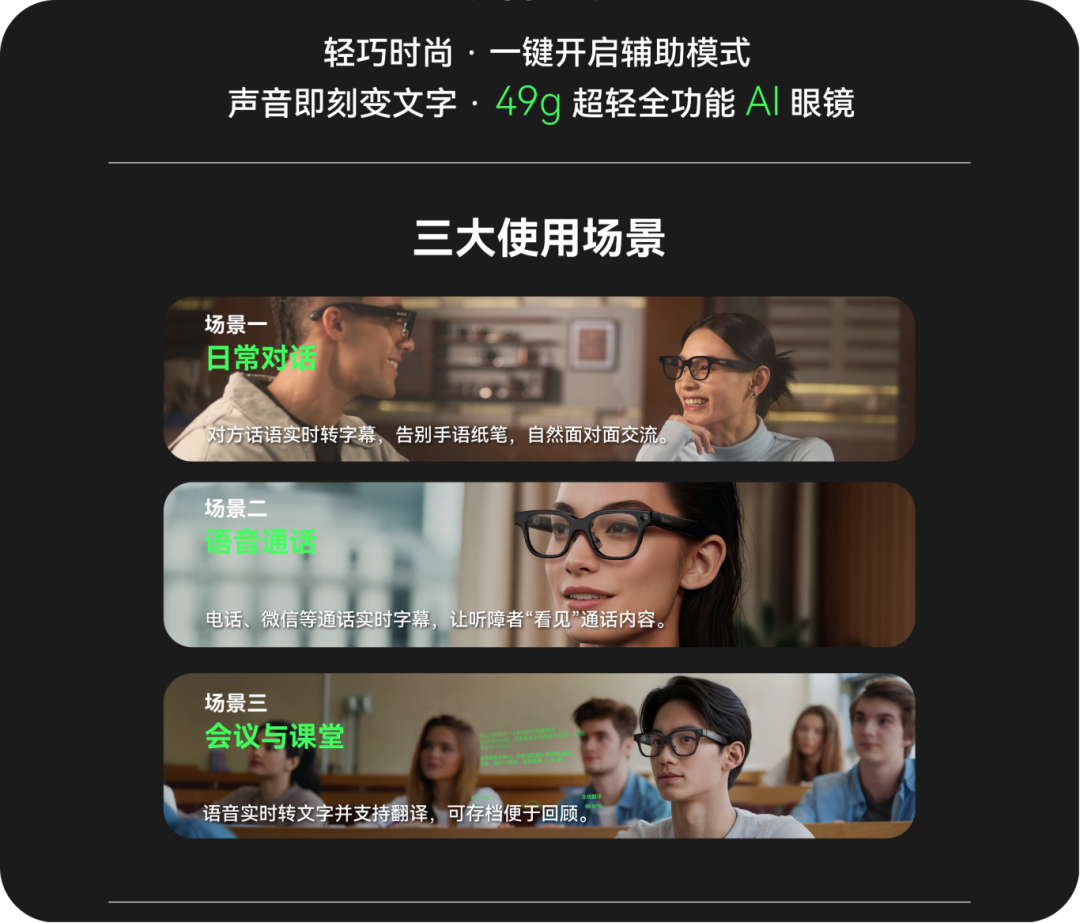 新品直击|以听代看·以看代听,乐奇Rokid携AI智能眼镜亮相福祉博览会图9