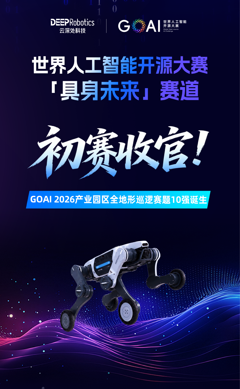 GOAI 2026初赛收官 具身未来赛道巡逻赛题10支队伍晋级决赛图1