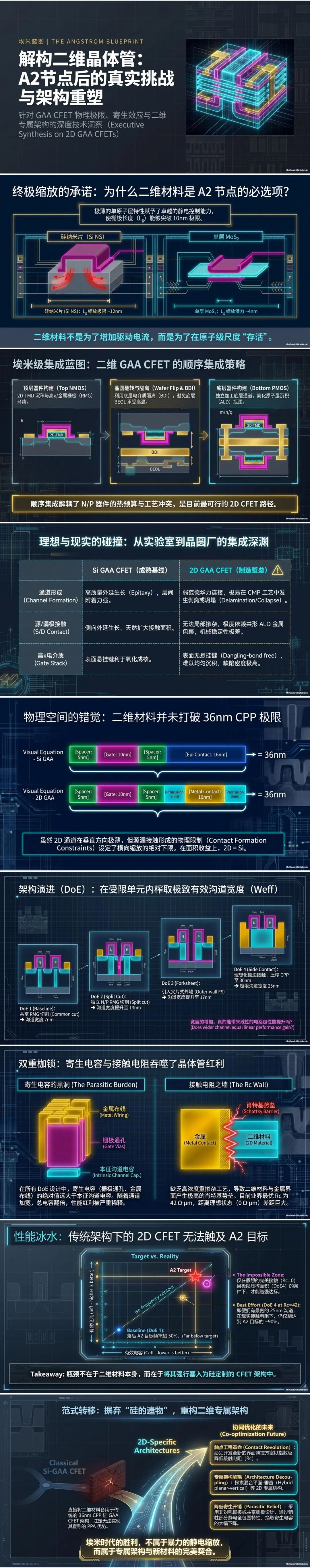 超越A2节点：二维半导体GAA CFET的微缩极限与集成挑战图2