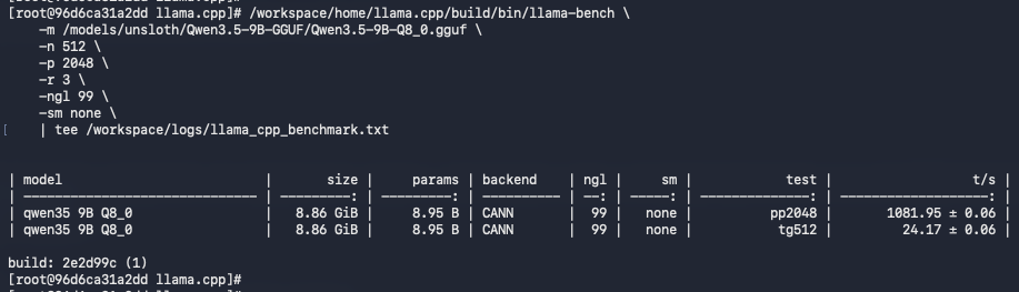 极速上手！openEuler 24.03 搭建 llama.cpp 环境及 Benchmark 性能实测图6