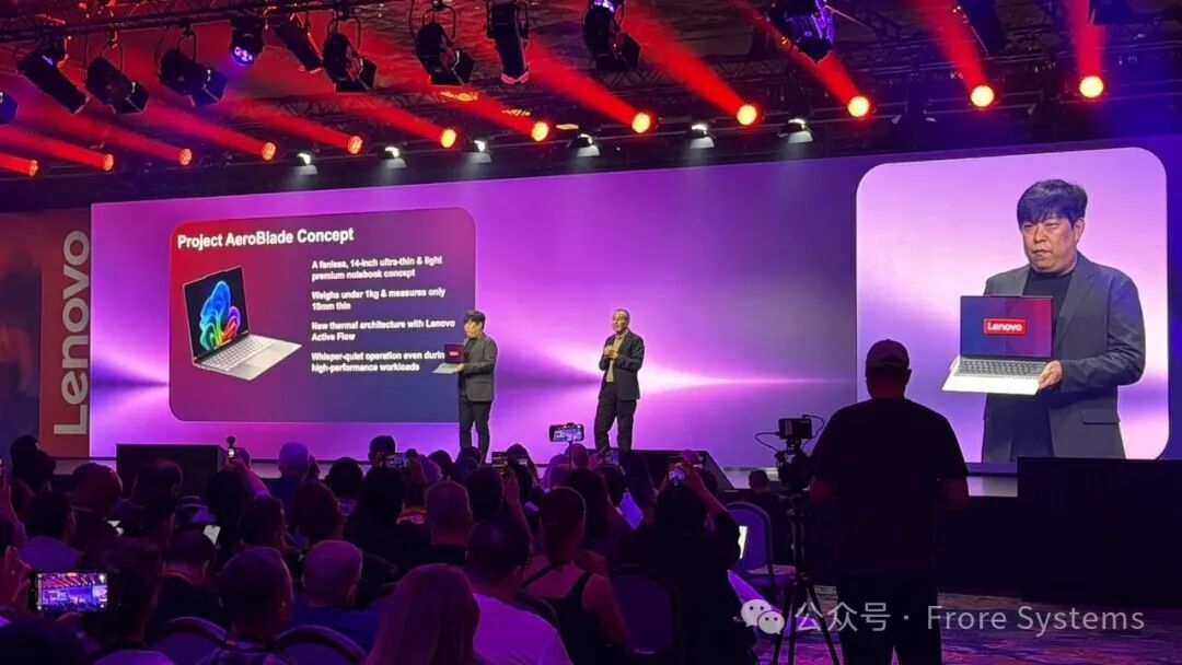 Frore Systems 与联想联合展出 全球⾸款 搭载 AirJet 固态主动散热技术的超薄静⾳笔记本电脑图2