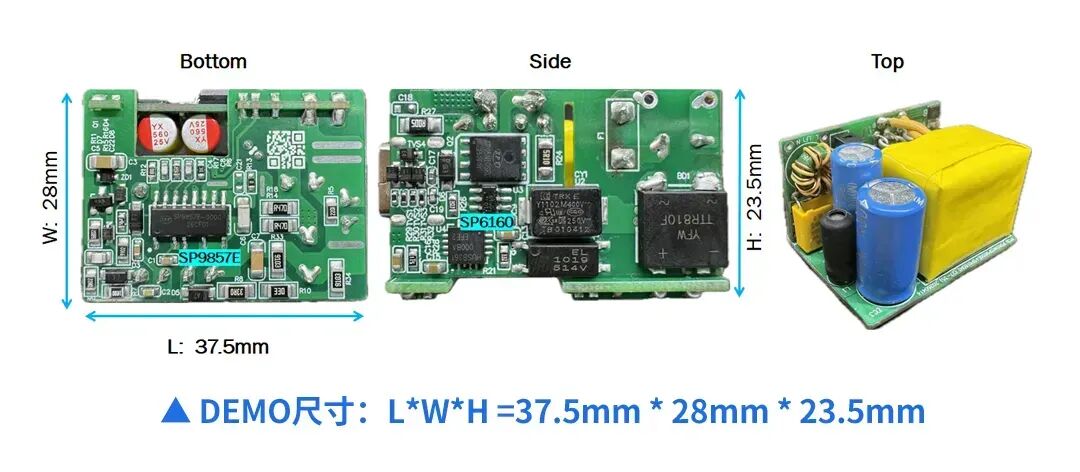 合封SiC缩小充电器体积,硅动力发布65W快充方案图2
