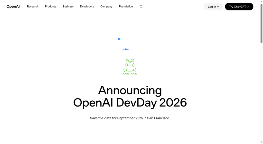 定了！OpenAI DevDay 2026，9月29日旧金山图1