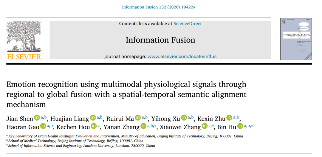 Inform Fusion:区域到全局融合与时空语义对齐机制 基于区域到全局融合与时空语义对齐机制的多模态生理信号情感识别图3