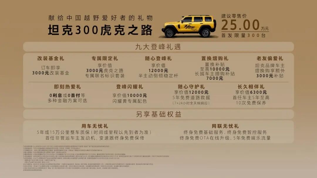 原厂硬桥加整车质保,坦克300虎克之路上市图8