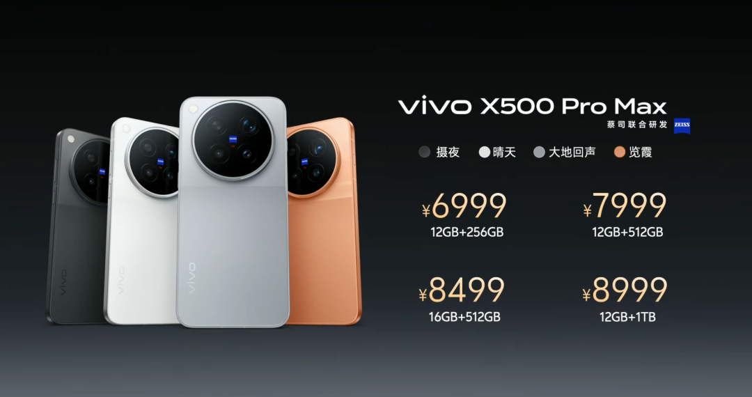 16+512GB 8499 元！vivo 刚发布的 X500 系列太离谱了图26