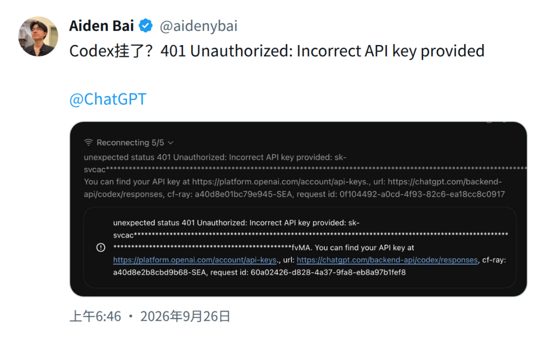 OpenAI黑色星期五！Codex全面宕机，硅谷码农提前「过节」图5
