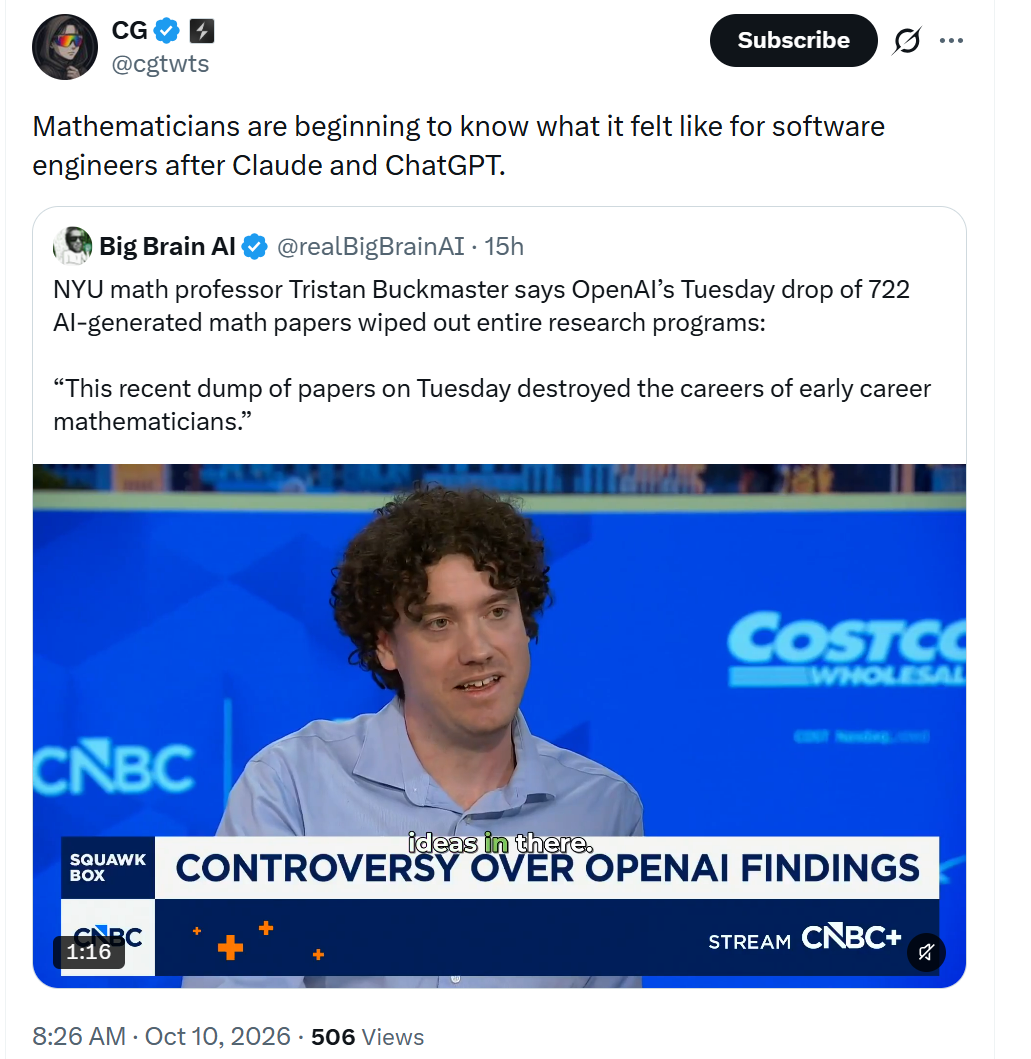 OpenAI搅乱数学界!科研项目没了,数学家遭毁灭性打击,学界还要数年消化图3