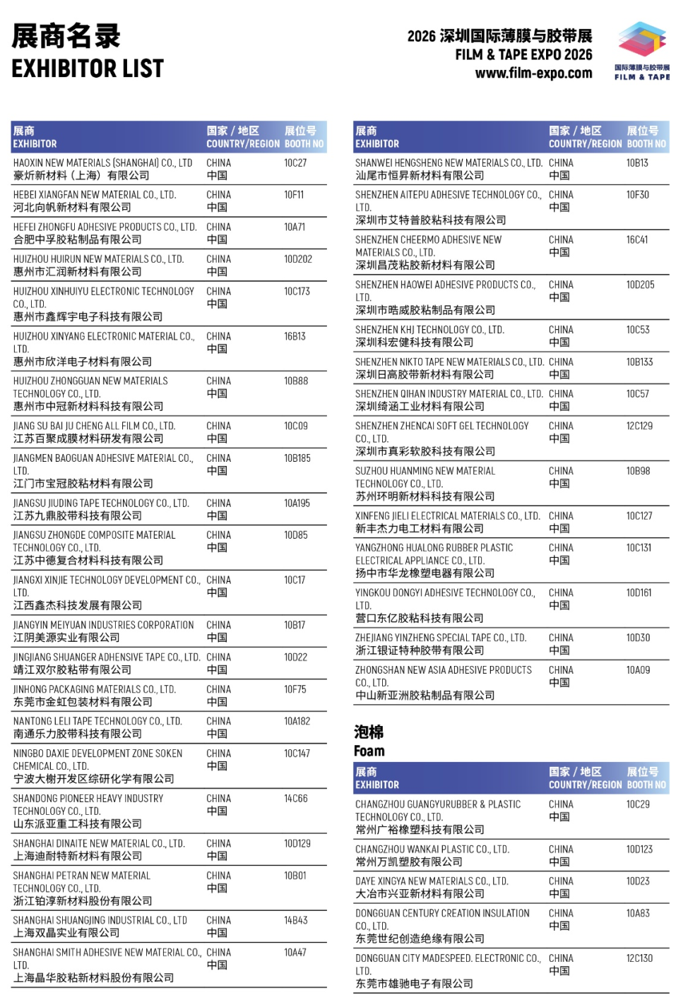 2026国际CMF展及同期深圳国际薄膜与胶带展高清展位图+展商名录已出炉,赶紧收藏!图12