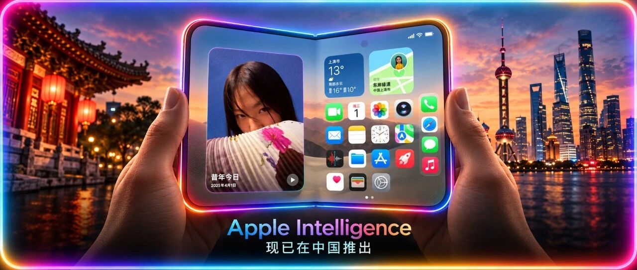 苹果正式官宣：Apple 智能下周登陆中国！